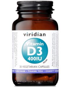 Viridian Vitamin d3 400iu 30cp