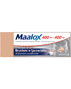 Maalox*40cpr Mast 400mg+400mg