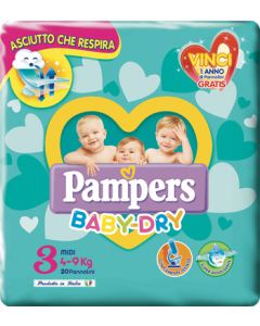 Pampers bd Downcount Midi 20pz